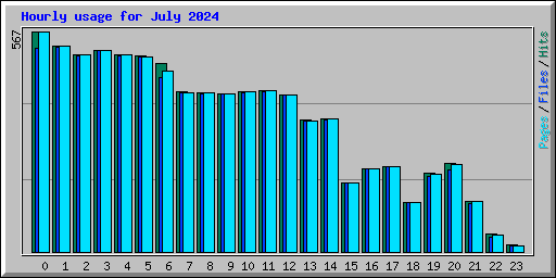 Hourly usage for July 2024